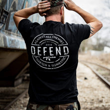 Load image into Gallery viewer, DEFEND AGAINST ALL ENEMIES MEN'S T-SHIRT