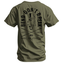 Load image into Gallery viewer, Bend Don't Break Barbell Skull Men's T-Shirt