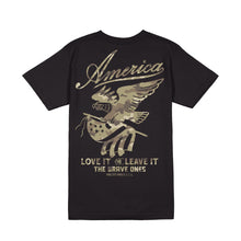 Load image into Gallery viewer, Love It or Leave It Camo T-Shirt – Black | The Brave Ones
