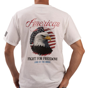 Fight for Freedom Graphic Tee-white