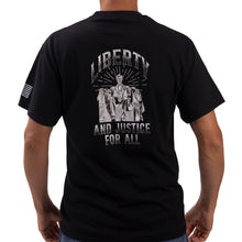 Load image into Gallery viewer, Liberty and Justice Graphic Tee-black