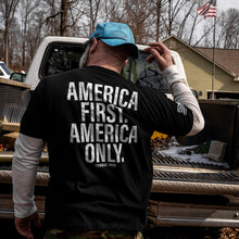 Load image into Gallery viewer, America First. American Only. Men's T-Shirt