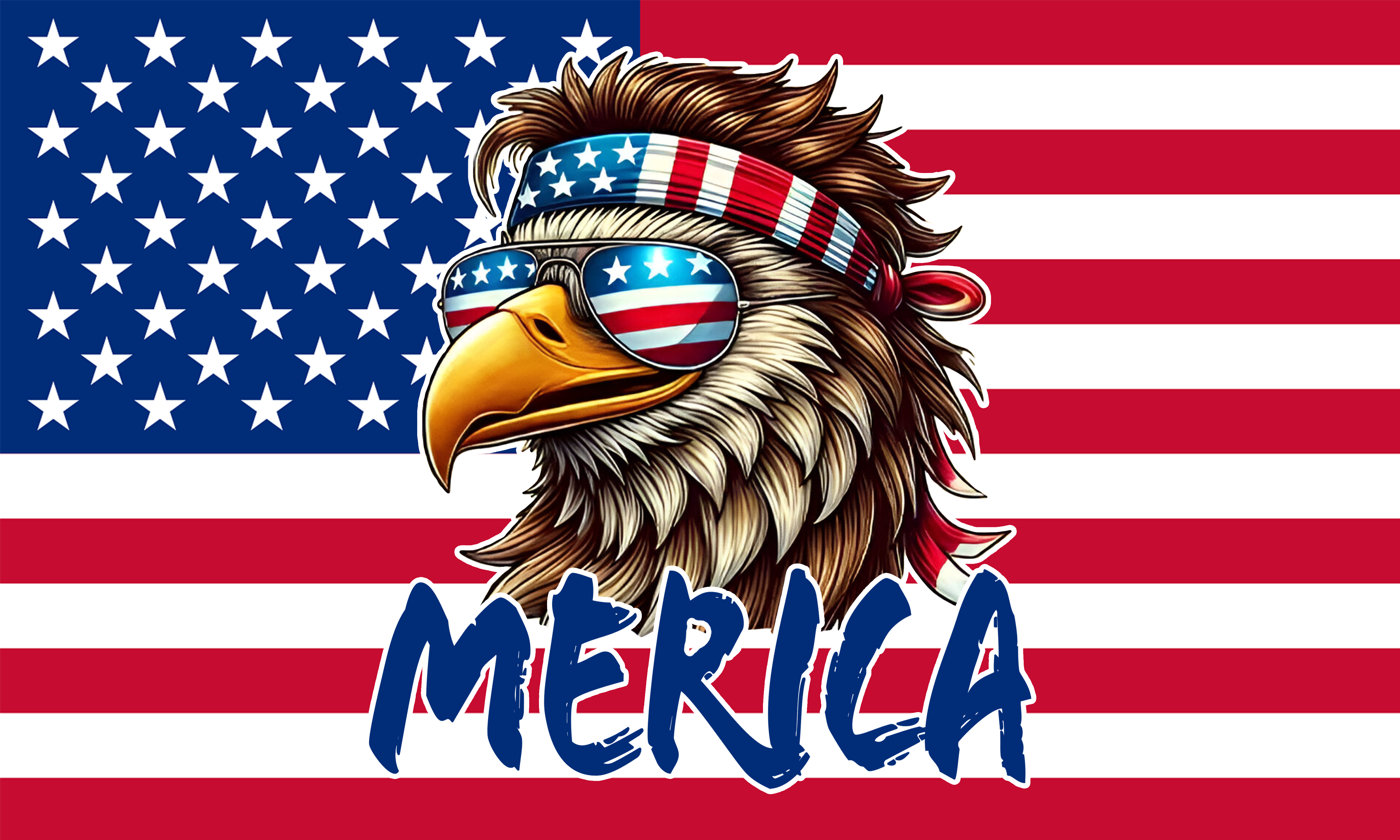 Merica Eagle Flag