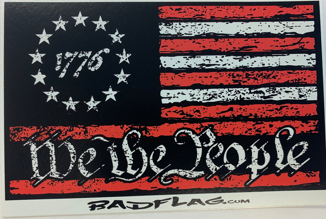 1776 We The People Flag Vinyl Decal