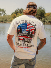 Load image into Gallery viewer, Born &amp; Raised 'Merica T-Shirt - White | The Brave Ones