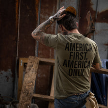 Load image into Gallery viewer, America First. American Only. Men's T-Shirt