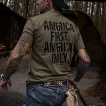 Load image into Gallery viewer, America First. American Only. Men's T-Shirt