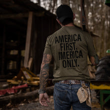 Load image into Gallery viewer, America First. American Only. Men's T-Shirt