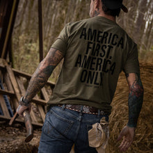 Load image into Gallery viewer, America First. American Only. Men's T-Shirt