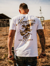 Load image into Gallery viewer, Love It or Leave It Camo T-Shirt – White | The Brave Ones