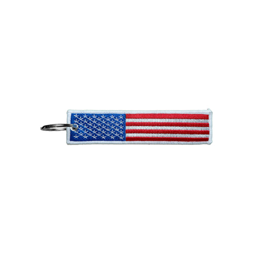 American Flag Patch Keychain