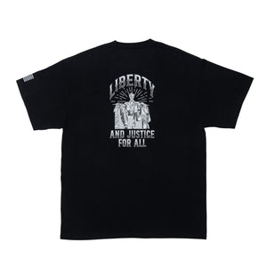 Liberty and Justice Graphic Tee-black