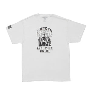 Liberty and Justice Graphic Tee-white
