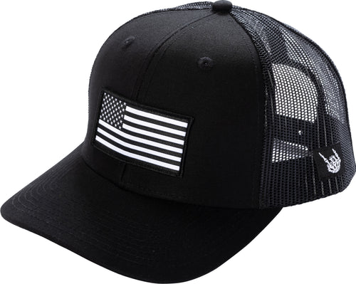 Blacked Out American Flag Trucker Hat