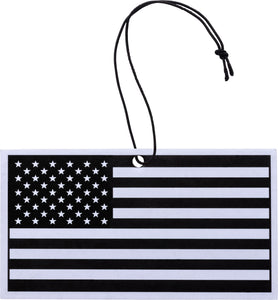 Black and White American Flag Air Freshener NEW CAR Scent