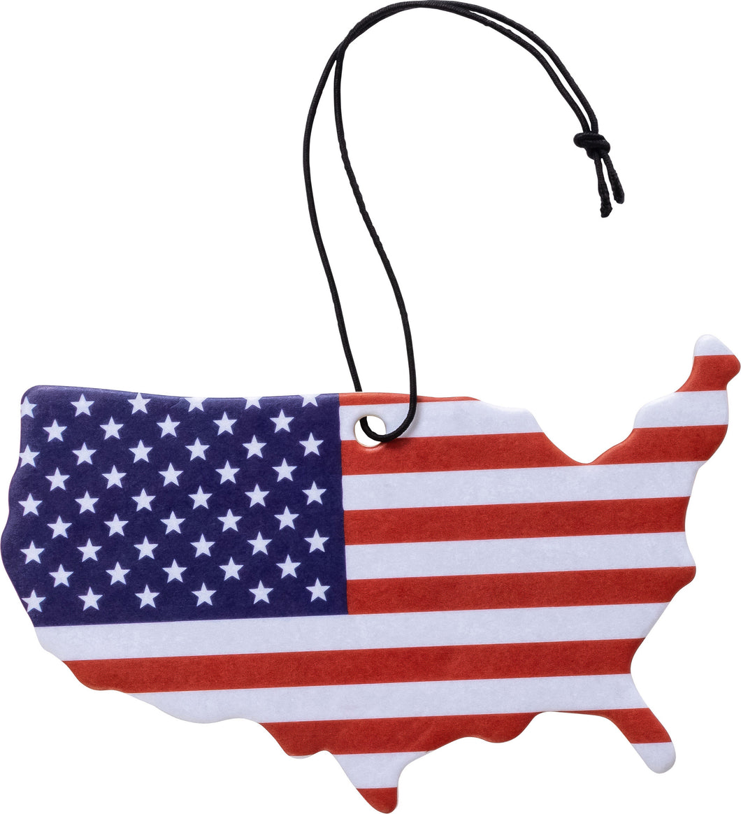 American Flag Map Air Freshener NEW CAR Scent