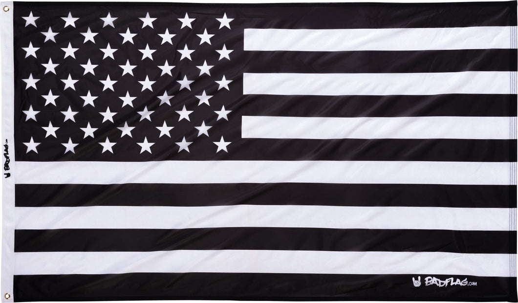 Black and White American Flag