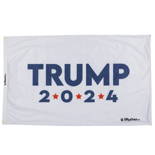 White Trump 2024 Flag